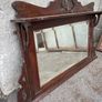 Wooden over mantel mirror Image 4