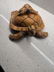 handcrafted sea turtle figurine