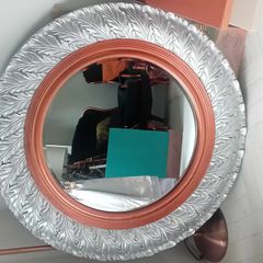 Large round mirror