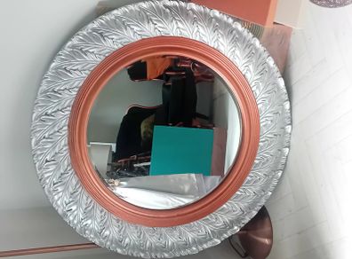 Large round mirror
