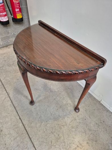 Vintage Half Moon Console Table