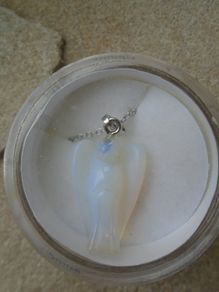 Opalite Angel necklace,Gemstone necklace, Angels, Gift