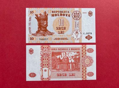 Moldova  10 Lei  2009  ( uncirculated )