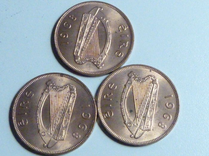 Uncirculated Irish pennies