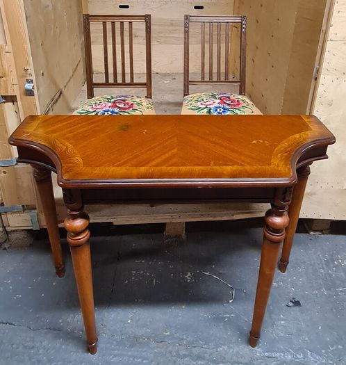 Vintage Wooden Console Table / Side Table with Carved Details