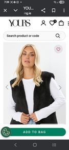 black fur gilet plussize 32