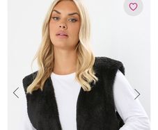 black fur gilet plussize 32