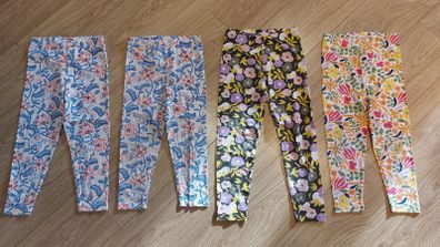 Four brand new 3/4 leggins - size 8/9 years