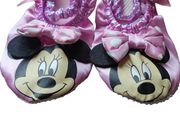 Minnie Mouse Slippers, Child Costume - One Size, Pink