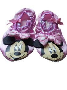 Minnie Mouse Slippers, Child Costume - One Size, Pink