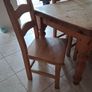 Solid pine kitchen table and chairs Image 3