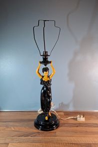 Vintage Cast Iron Lamp 1950s / 60s