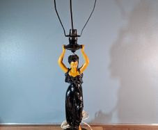 Vintage Cast Iron Lamp 1950s / 60s