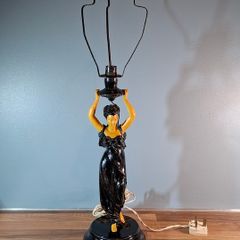 Vintage Cast Iron Lamp 1950s / 60s
