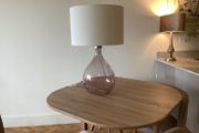 Large glass table lamp