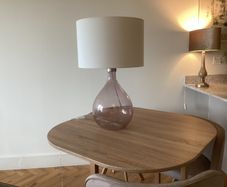 Large glass table lamp