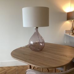 Large glass table lamp