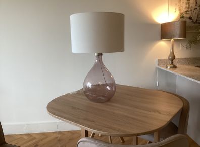 Large glass table lamp