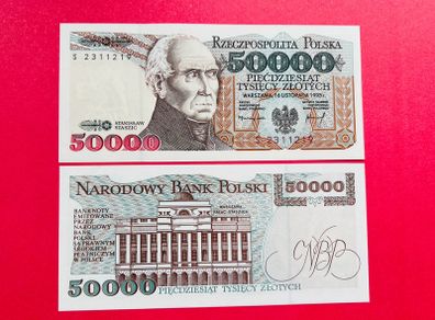 Poland  50,000 . Zlotych  1993   Unc Pick  159a  SCARCE.
