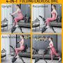 4-IN-1 Exercise Bikes for Home Use, Folding Indoor Stationary Cycling Bike with Arm/Leg Workout Bands,16 Levels Magnetic Resistance Fitness Bicycle with Hand Pulse and Phone/Tablet Holder Image 2