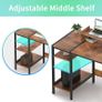 Computer Desk with Storage Shelves Study Gaming Desk for Small Spaces, Laptop Desk Rustic Writing Table for Home Office, Workstation with Large Monitor Stand (FREE SHIPPING) Image 4
