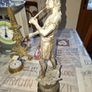 Antique Spelter Young Boy Playing a Flute, 19th-Century French works by artists like Auguste Moreau etc. Image 3