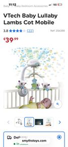 Baby mobile cot night light