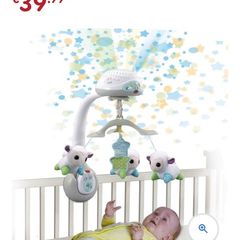 Baby mobile cot night light