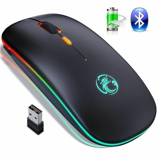 I-Mice 2-mode Rechargeable Wireless Bluetooth Ultra Slim Backlit Mouse.