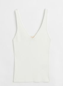 H&M Trend White Knitted Vest Top XS