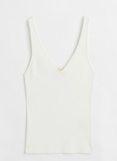 H&M Trend White Knitted Vest Top XS