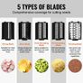 Electric Cheese Grater Salad Maker, 250W Salad Shooter, Electric Vegetable Slicer Shredder Chopper for Fruits with 5 Attachments, Image 3