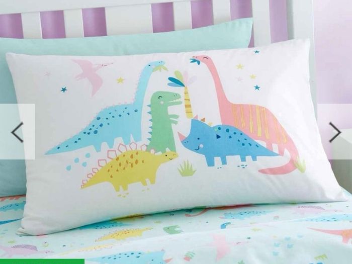 Catherine Lansfield Dinosaur Friends Reversible Double Duvet Cover Set with matching fitted sheet BNIB