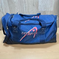HEAD Large Blue Sports Duffel Bag - Vintage Retro Sports Gym