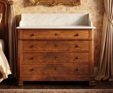 Nice old French marble topped chest of drawers