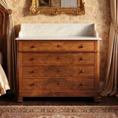 Nice old French marble topped chest of drawers