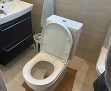 toliet and bath