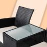 Garden Bench Weatherproof Poly Rattan Table Cushions 320kg Load Image 4