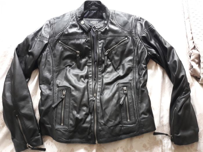 New Black Leather Jacket - womans