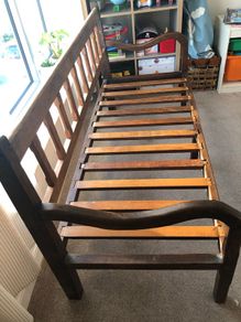 Solid Wood Bench with a cushion