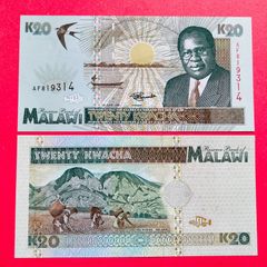 Malawi. 20  Kwacha  1995. Pick  32. ( Uncirculated )