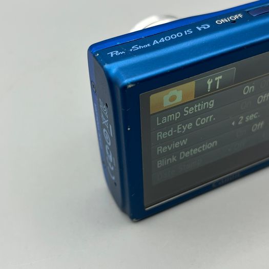 Canon PowerShot A4000 IS 16MP Digital Camera Blue - Full Kit