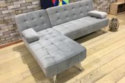 AROA XS Corner Sofa Bed, Grey velvet