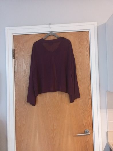 Per Una  Special Plum Hip Length Cardigan.  S.20.