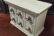 Small Set of drawers wood and ceramic
