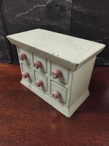 Small Set of drawers wood and ceramic