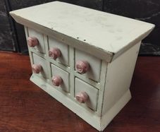 Small Set of drawers wood and ceramic