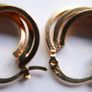 Vintage Gold Plated Triple Hoop Earrings Image 7