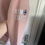 Gym + Coffee pale rose sweatshirt with hood Image 3