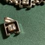 Silver set of bracelet ,earrings and pendant Image 5